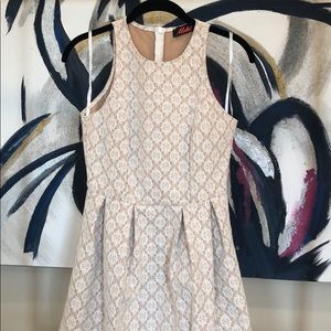 Motel Pleated Lace Dress